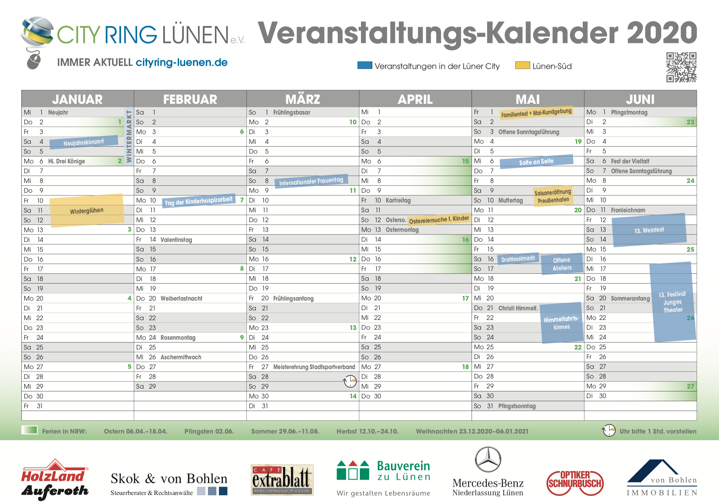 CITY RING Veranstaltungskalender 2021