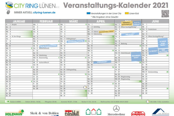 CITY RING Veranstaltungskalender 2021
