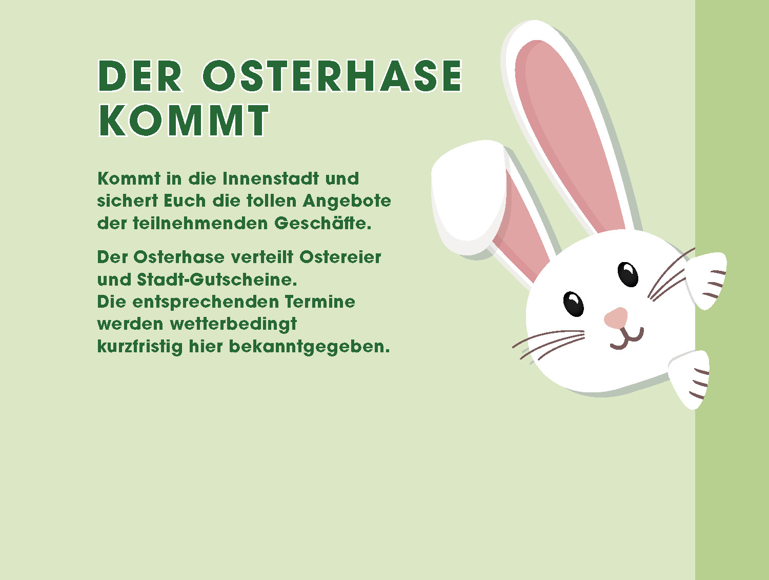 Der Osterhase kommt in die City …